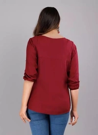 Name : plain top/plian short top/kurti top/ /regular top/classic top/topper/plain toppere/ladies topper - M