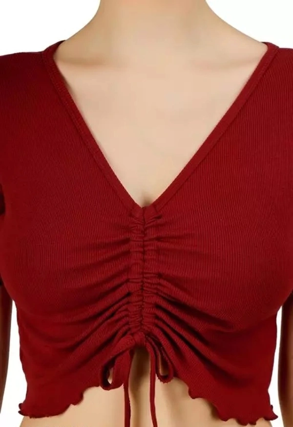 Women's Casual latest stylish Tie Tank Front Dori Crop Top For Summer - S