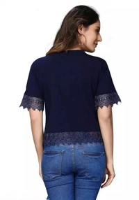 Classic Partywear Women Tops & Tunics Blue - XL