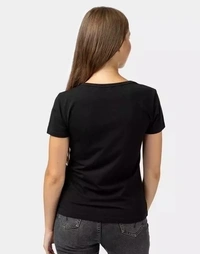 Latest Antivirus Print on Black Color Regular Fit Round Neck T-Shirt for Women/Girl - Black, S