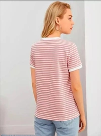 Casual Polyester Blend Round Neck And Short Sleeves Stylish Printed Top (23"Inches) - XL