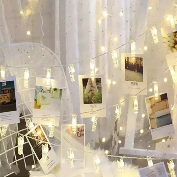 16 led Photo Clips Corded Electric Fairy Twinkle Lights, Wedding Party Christmas Home Decor Lights for