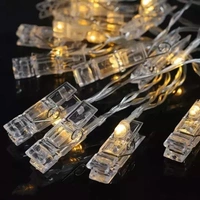 16 led Photo Clips Corded Electric Fairy Twinkle Lights, Wedding Party Christmas Home Decor Lights for