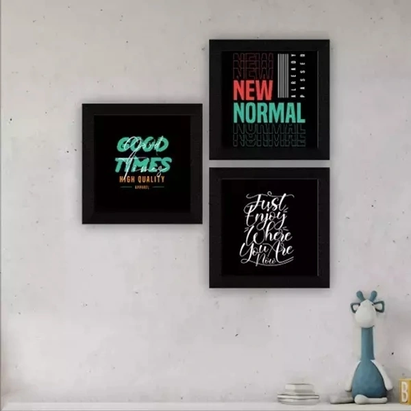 SAF Set of 3 motivational quotes UV Textured Sybthetic Frame Painting Home Decorative Gift Item 10 Inch X 30 Inch