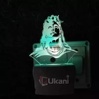 KATAK ADIYOGI SADGURU Acrylic 3D Optical Illusion Night Lamp, RGB 7 Colors Auto Colour Changing LED Plug and Play