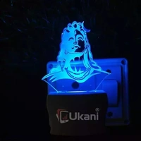 KATAK ADIYOGI SADGURU Acrylic 3D Optical Illusion Night Lamp, RGB 7 Colors Auto Colour Changing LED Plug and Play