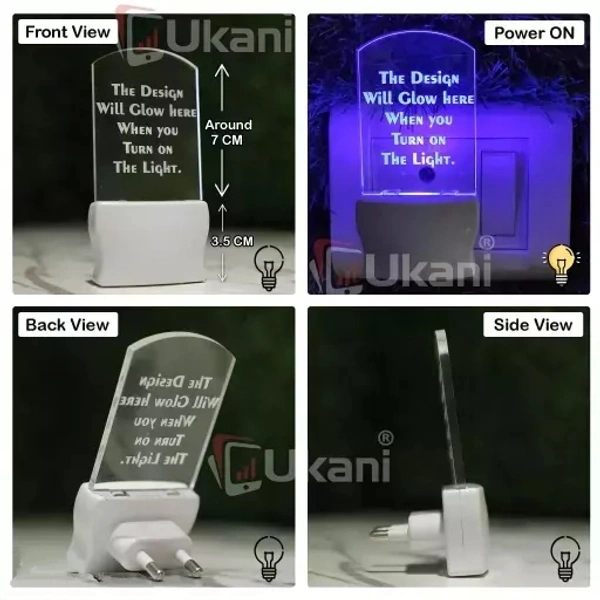 KATAK ADIYOGI SADGURU Acrylic 3D Optical Illusion Night Lamp, RGB 7 Colors Auto Colour Changing LED Plug and Play