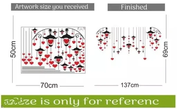 Saiii Designs Heart Wall Sticker to add life to your Walls (Medium)