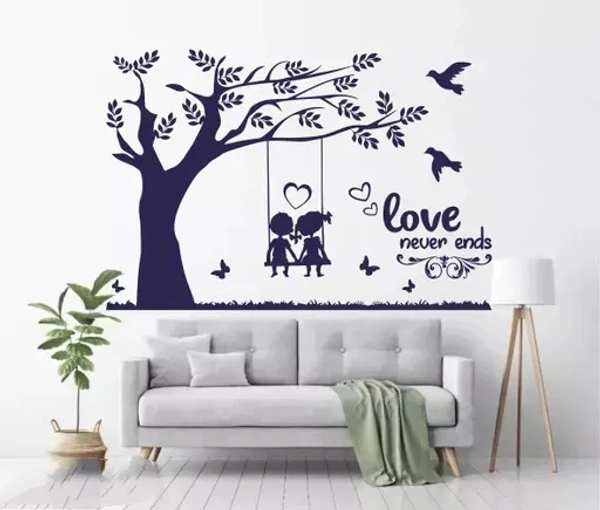 MINI DECOR Love Never Ends Couple wall decoration vinayl sticker