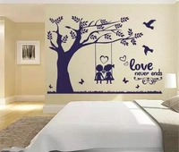 MINI DECOR Love Never Ends Couple wall decoration vinayl sticker