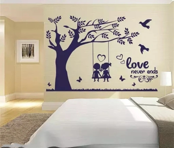 MINI DECOR Love Never Ends Couple wall decoration vinayl sticker