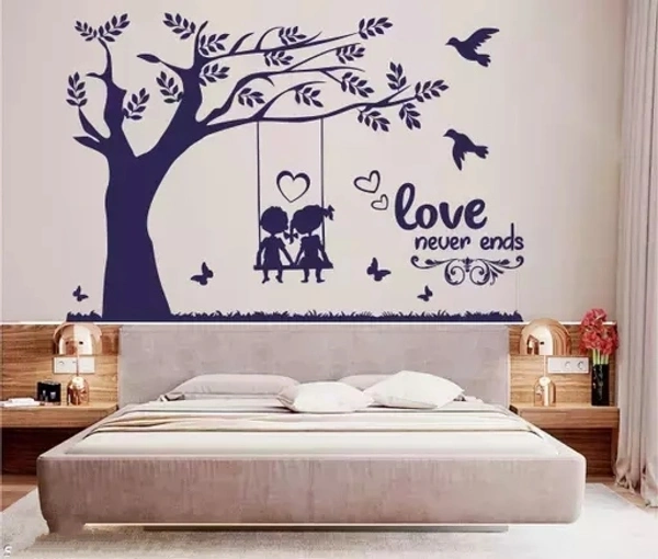 MINI DECOR Love Never Ends Couple wall decoration vinayl sticker