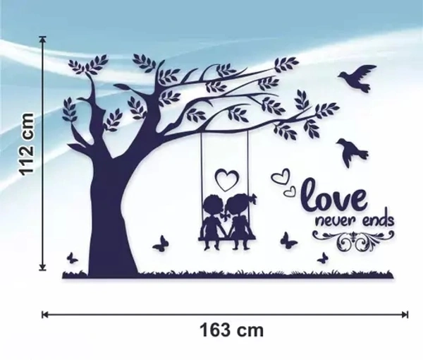 MINI DECOR Love Never Ends Couple wall decoration vinayl sticker