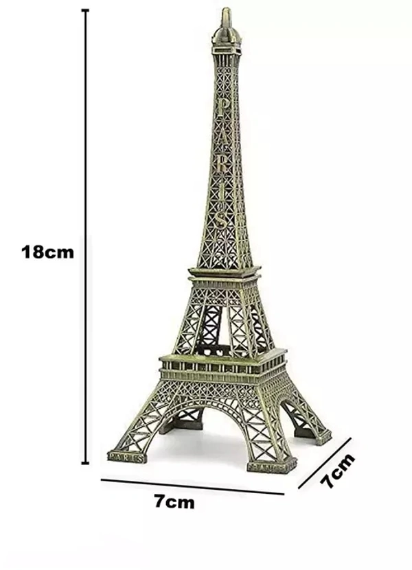 Grace Enterprises Eiffel Tower Paris Souvenir Metal Decorative Showpiece | Home and Office Decor | 18Cm