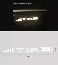 EliteAuto Car Windshield/rearshield Sticker WiFi battery Signal Power Mobile Phone Logo (UNIVERSAL FOR ALL CARS) ( Vinyl Sticker) (WHITE)