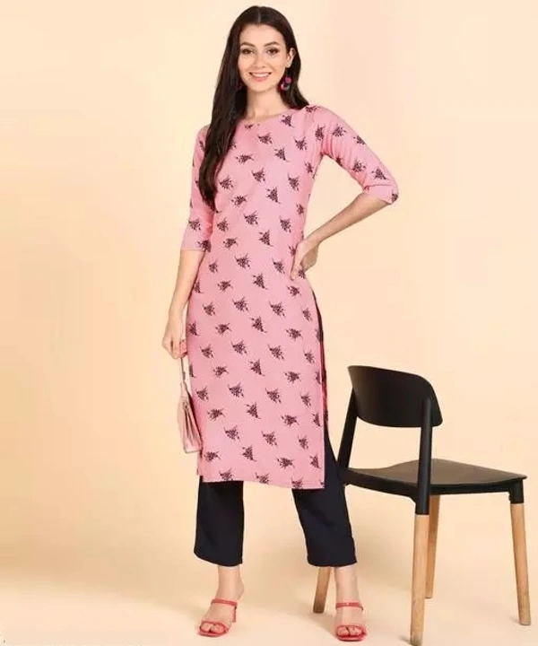 Women Kurta And Pant set Crepe - L