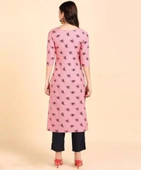 Women Kurta And Pant set Crepe - L