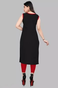 Lucy Fashion Solid Cotton Blend Sleevless Kurti For Women's And Girl's - S