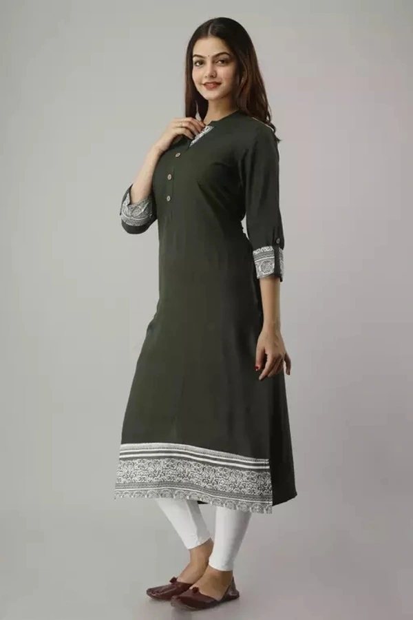 Women's Solid Rayon Kurti - XXXL