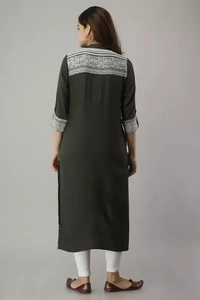 Women's Solid Rayon Kurti - XXXL