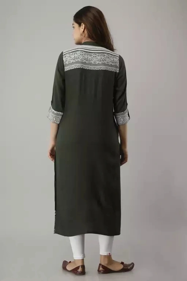 Women's Solid Rayon Kurti - XXXL