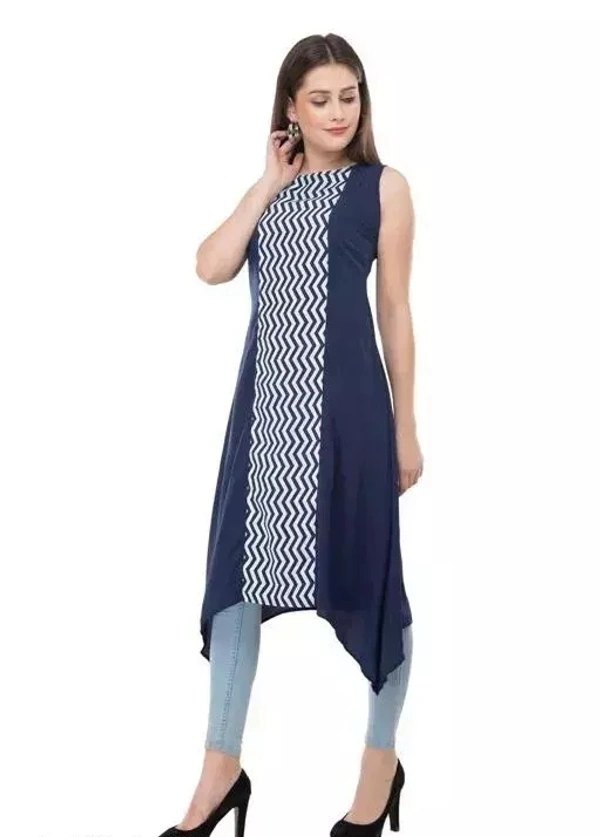NAVY LONG STRIPE KURTI - XS