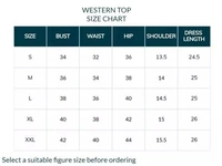 OK QUEST Pink and White Crepe Western Top for women - S