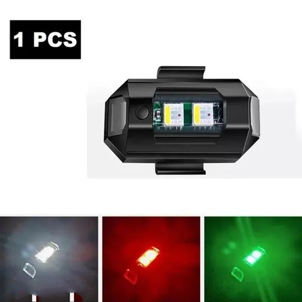 Universal LED Anti-collision Warning Light Mini Signal Light Drone with Strobe Light 7 Colors Turn Signal Pack Of 1