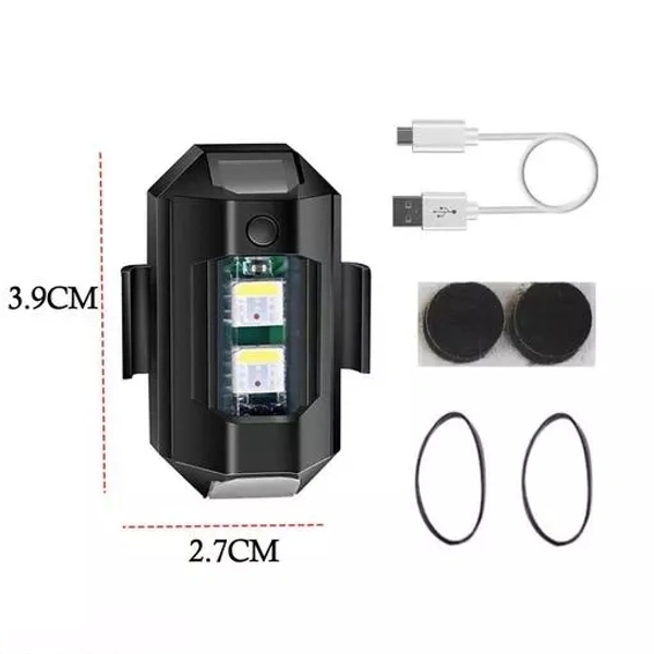 Universal LED Anti-collision Warning Light Mini Signal Light Drone with Strobe Light 7 Colors Turn Signal Pack Of 1