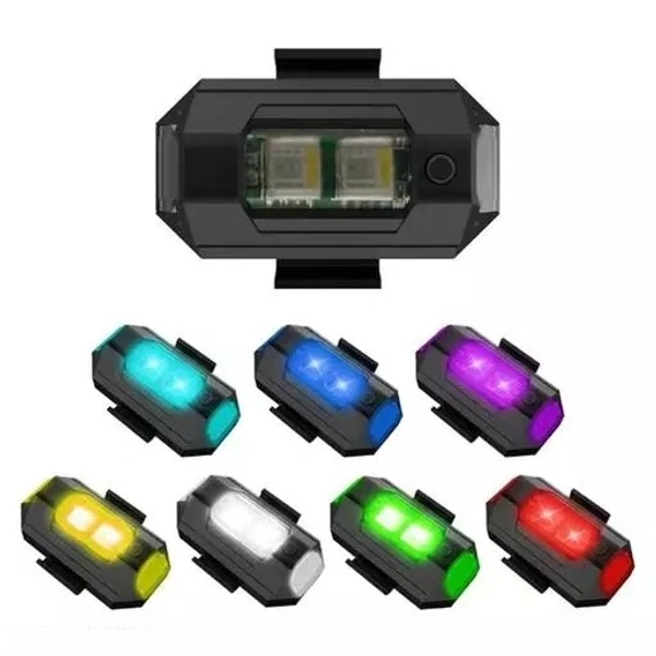 Universal LED Anti-collision Warning Light Mini Signal Light Drone with Strobe Light 7 Colors Turn Signal Pack Of 1