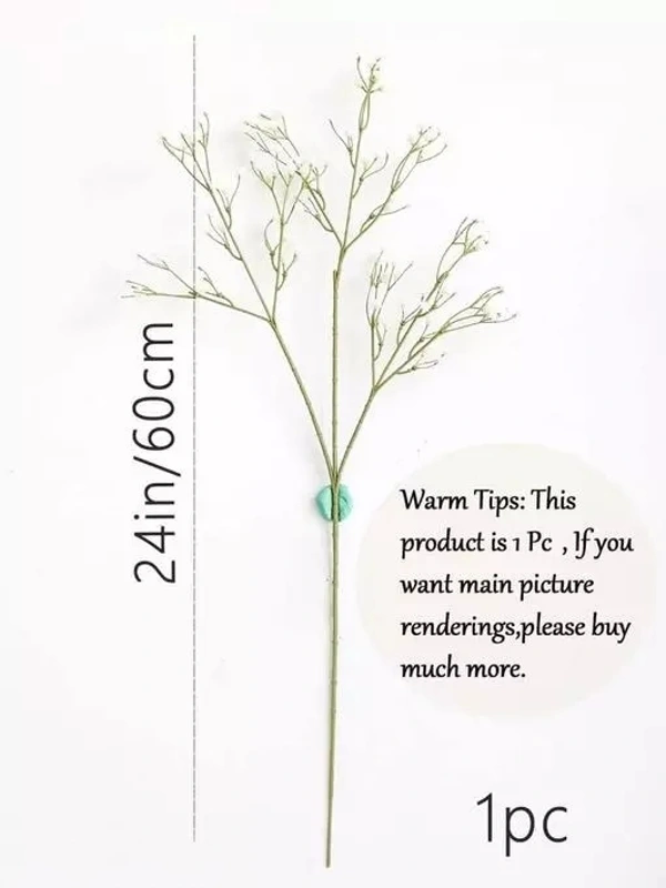 SATYAM KRAFT 3 Pcs Artificial Babys Breath Gypsophila Bouquets Flowers Sticks for Gifting, Home, Room, Office, Bedroom, Balcony, Living Room, Flowers For Decorations On Pooja, weddings, Car decor (Without Vase Pot) (Pack of 3, White)