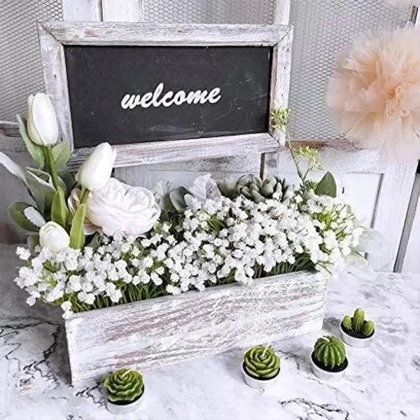 SATYAM KRAFT 3 Pcs Artificial Babys Breath Gypsophila Bouquets Flowers Sticks for Gifting, Home, Room, Office, Bedroom, Balcony, Living Room, Flowers For Decorations On Pooja, weddings, Car decor (Without Vase Pot) (Pack of 3, White)