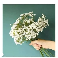 SATYAM KRAFT 3 Pcs Artificial Babys Breath Gypsophila Bouquets Flowers Sticks for Gifting, Home, Room, Office, Bedroom, Balcony, Living Room, Flowers For Decorations On Pooja, weddings, Car decor (Without Vase Pot) (Pack of 3, White)