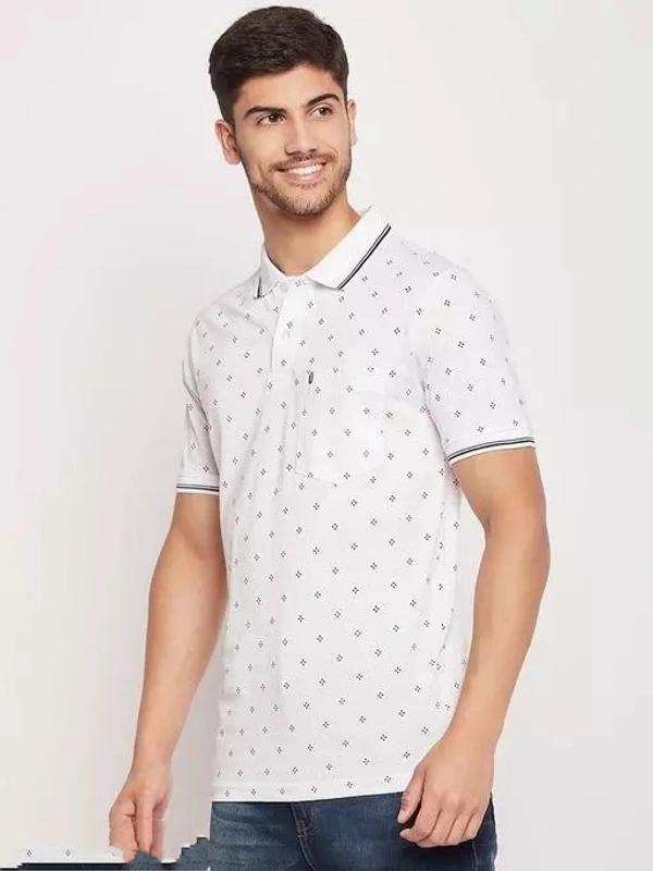 UNIBERRY Men's Cotton Half Sleeves Printed Polo Neck T-shirt - XXXL