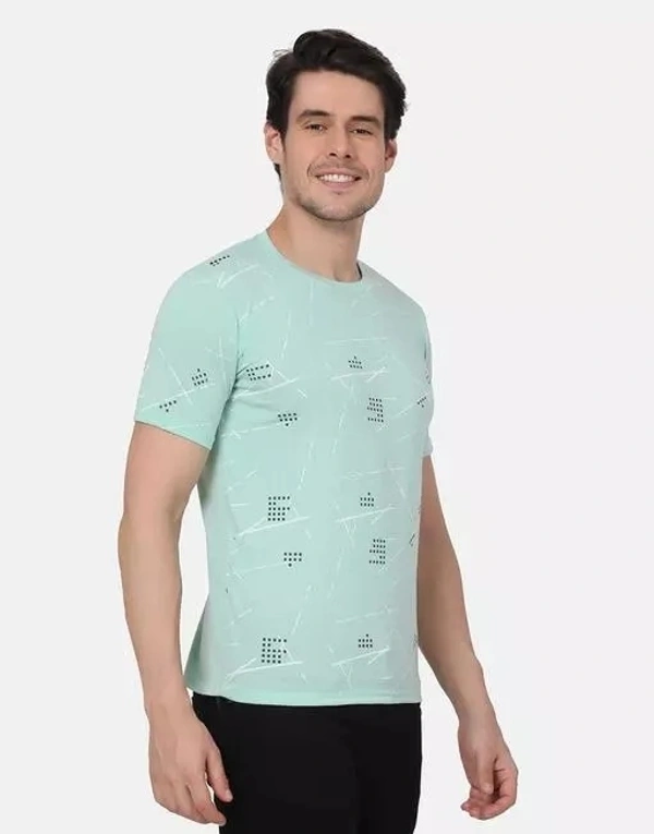 Cotton Multicolor Short Sleeves Printed Tshirts - L