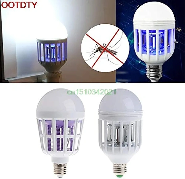 Bug Zapper Light Bulbs, Mosquito Killer Lamp, Electronic Insect & Fly Killer - Built in Insect Trap, Fits in 110V E26/E27 Light Bulb Socket for Indoor Outdoor Porch Patio Backyard