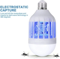 Bug Zapper Light Bulbs, Mosquito Killer Lamp, Electronic Insect & Fly Killer - Built in Insect Trap, Fits in 110V E26/E27 Light Bulb Socket for Indoor Outdoor Porch Patio Backyard