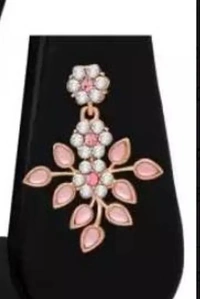 Rose Gold Plated Necklace Set With American Diamond
