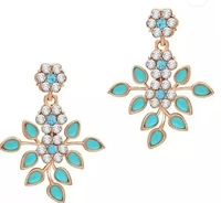 Rose Gold Plated Necklace Set With American Diamond