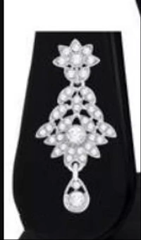 Rhodium Plated Necklace Set With Mangtikka