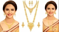 Combo Of Two One Gram Gold Choker Set And Long Rani Haar With Matching Earrings