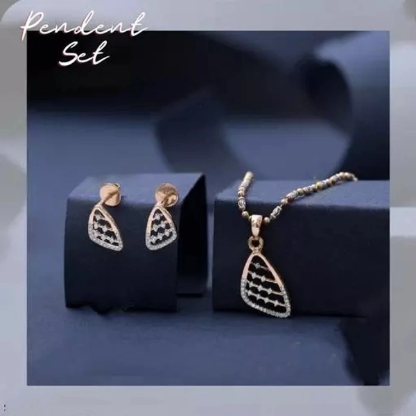 AD Rose Gold Pedent Set