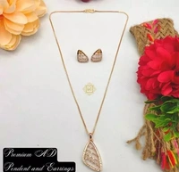 AD Rose Gold Pedent Set