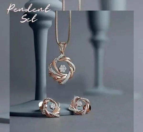 AD Rose Gold Pedent Set