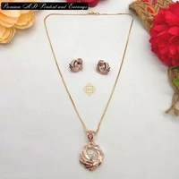 AD Rose Gold Pedent Set