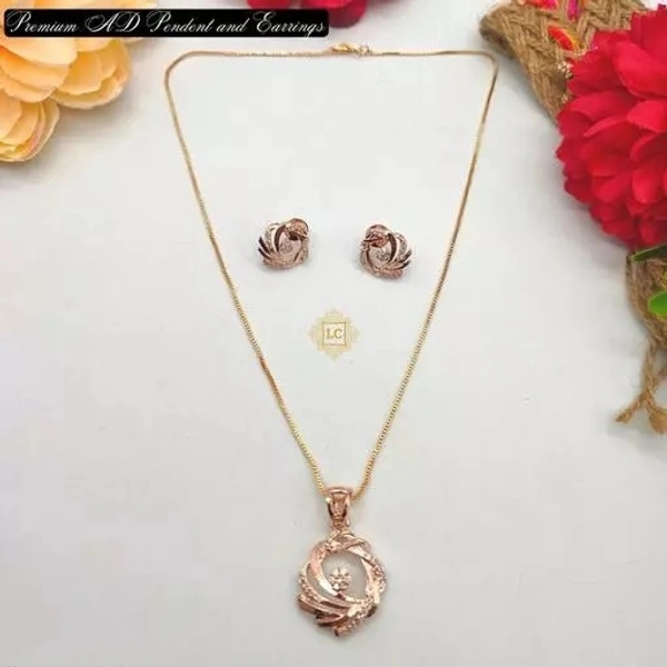 AD Rose Gold Pedent Set