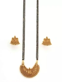  Bhumi09 Gold Plated Traditional Dailywear Combo Mangalsutra For Women Stylish ( Buy 1 Get 1 Free )