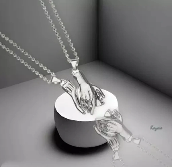 Couple Chain Lockets | Handshake Lockets | Magnet Attraction Promise Lockets | Lockets For Men & Women | GIfts For Couples