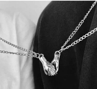 Couple Chain Lockets | Handshake Lockets | Magnet Attraction Promise Lockets | Lockets For Men & Women | GIfts For Couples