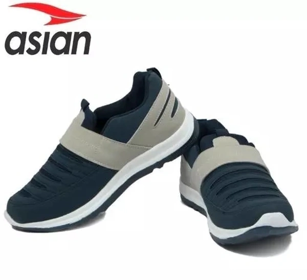 Asian Green Solid Running Shoes For Men - 7